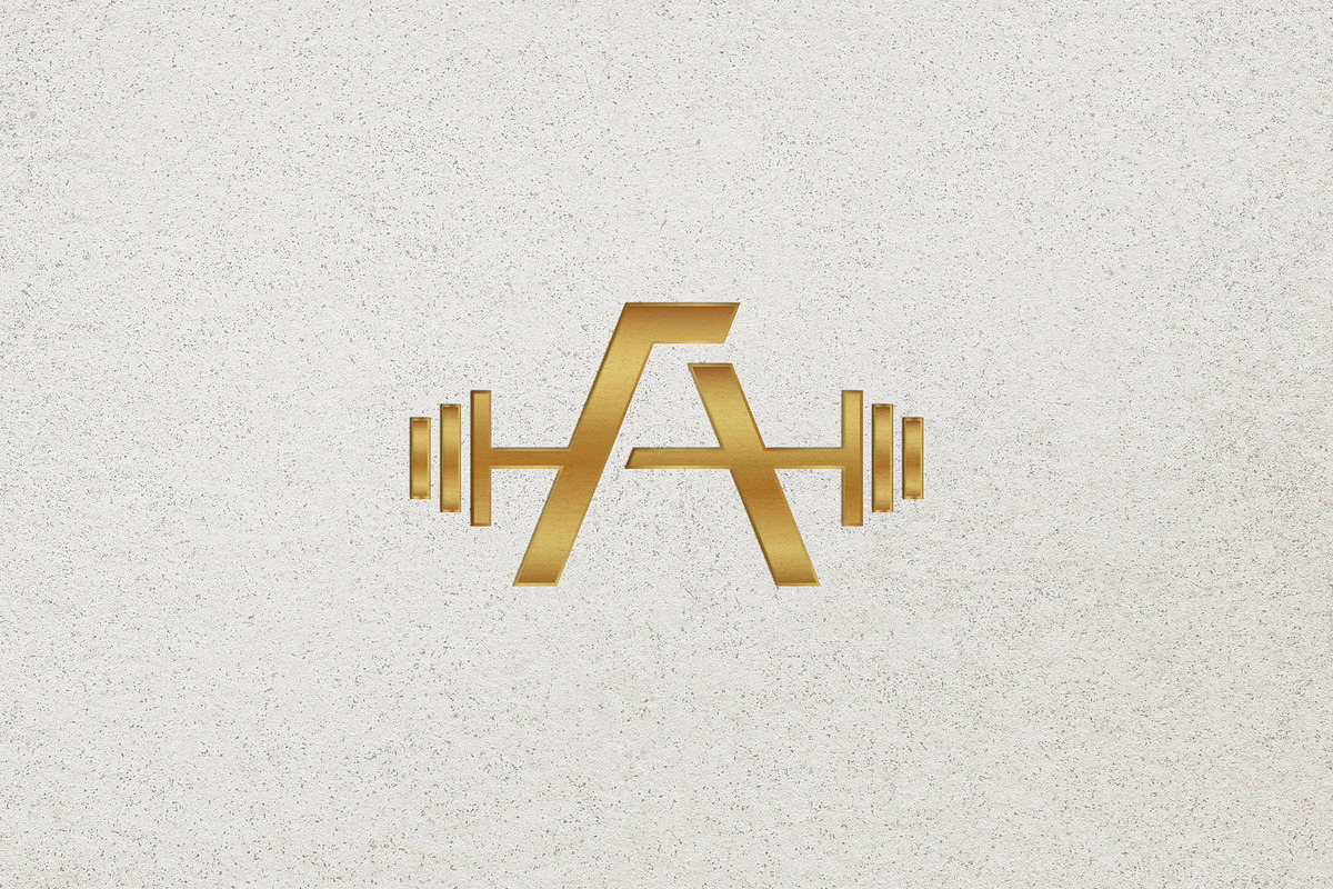 Letter A Fitness Barbell Logo, a Branding & Logo Template by Luxury Logos (Photo 4 of 4)