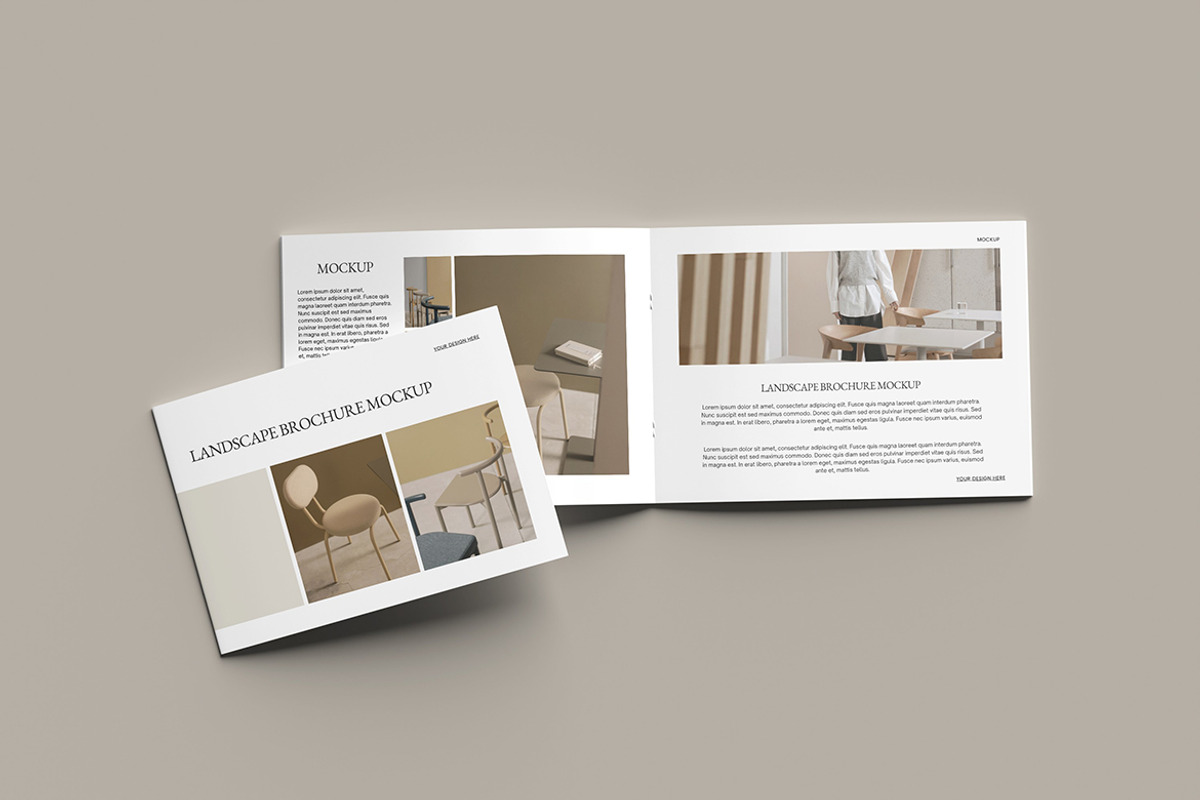 Landscape Catalog Brochure Mockup, a Books & Magazine Mockup by simuradi (Photo 4 of 9)