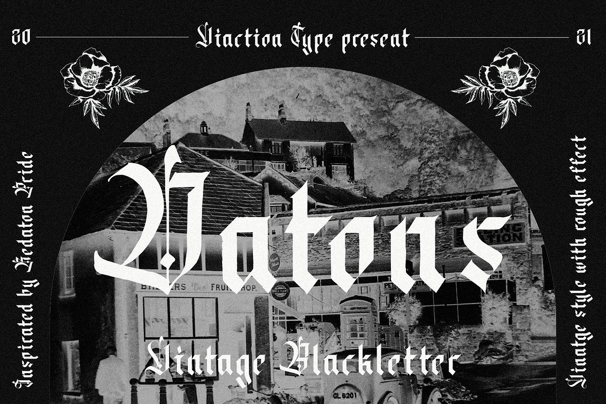 VT Datons - Blackletter, a Blackletter Font by ViactionType (Photo 1 of 12)