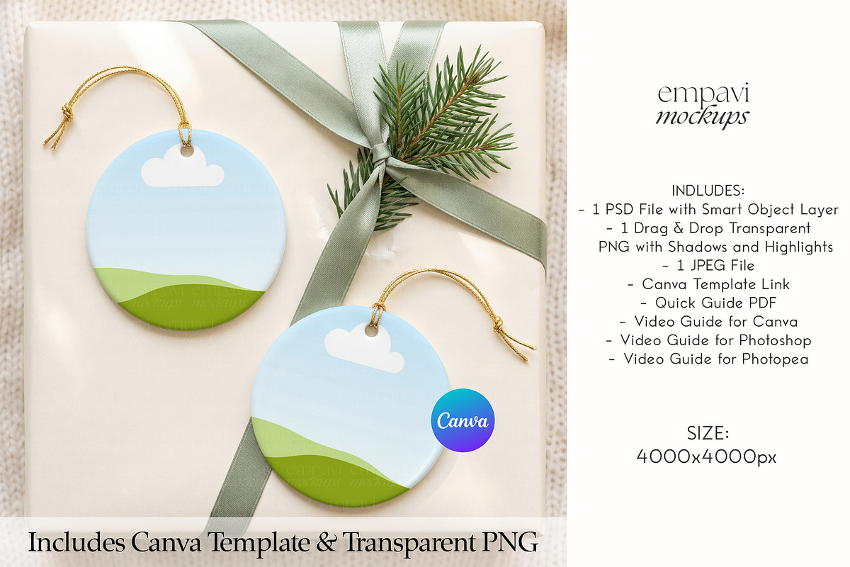 Ornament Mockup, a Household Mockup by EmpaviMockups (Photo 3 of 5)