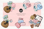 Pink Travel girl clipart png, a Person Illustration by Parinaz Wadia Design (Thumbnail 8 of 10)