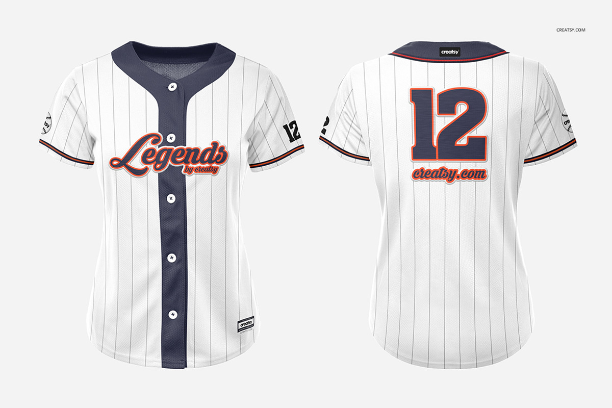 Women's Baseball Jersey Mockup Set, a Shirt Mockup by Creatsy