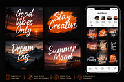 Sunset Brush Script Font, a Script Font by cocodesign (Thumbnail 4 of 7)