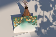 Background with golden ginkgo biloba, a Decorative Illustration by blackmoon9 (Thumbnail 2 of 3)