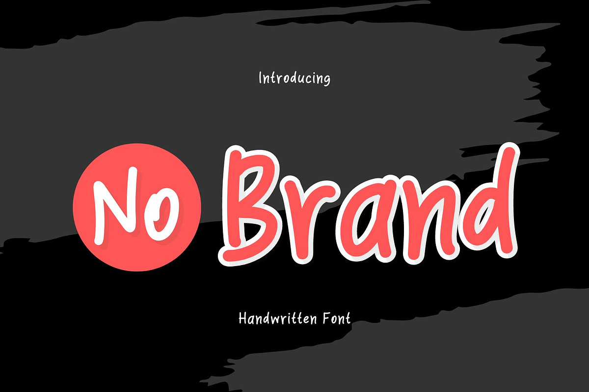 No Brand is a cute handwritten font, a Handwritten Font by Brown Cupple (Photo 1 of 5)