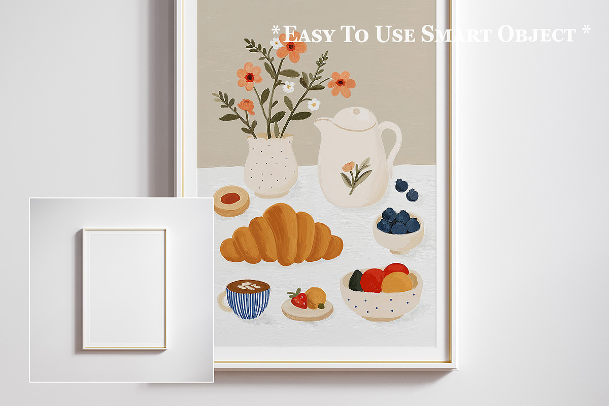 White frame mockup close up, an Advertising Mockup by Artjafara (Photo 2 of 4)