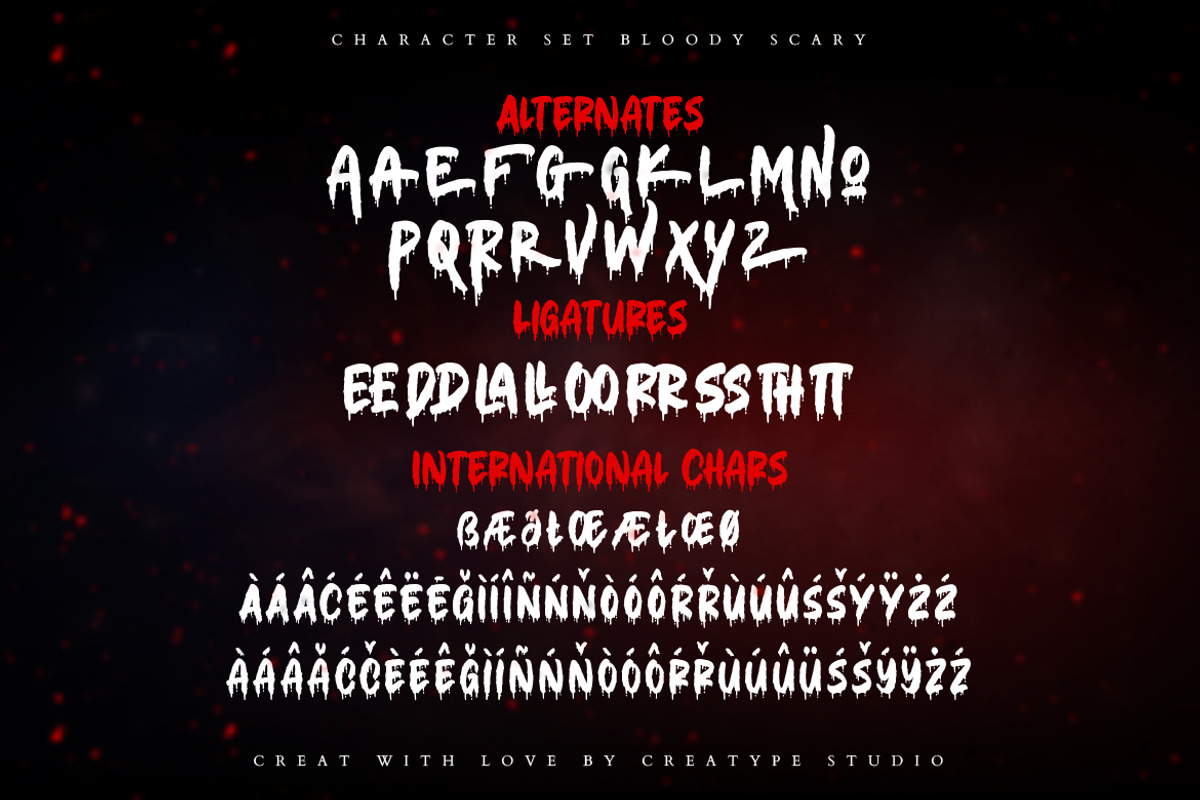 Bloody Scary Horror Halloween Font, a Font by Creatype Studio (Photo 8 of 9)