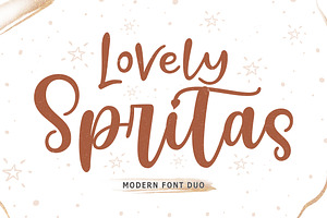 Lovely Spritas Modern Font Duo