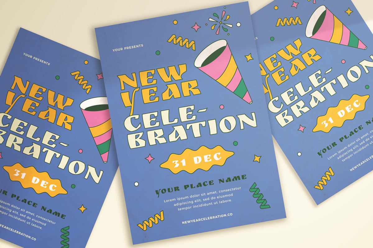 New Year Celebration Flyer, a Flyer Template by KMZVR.Lab (Photo 2 of 6)
