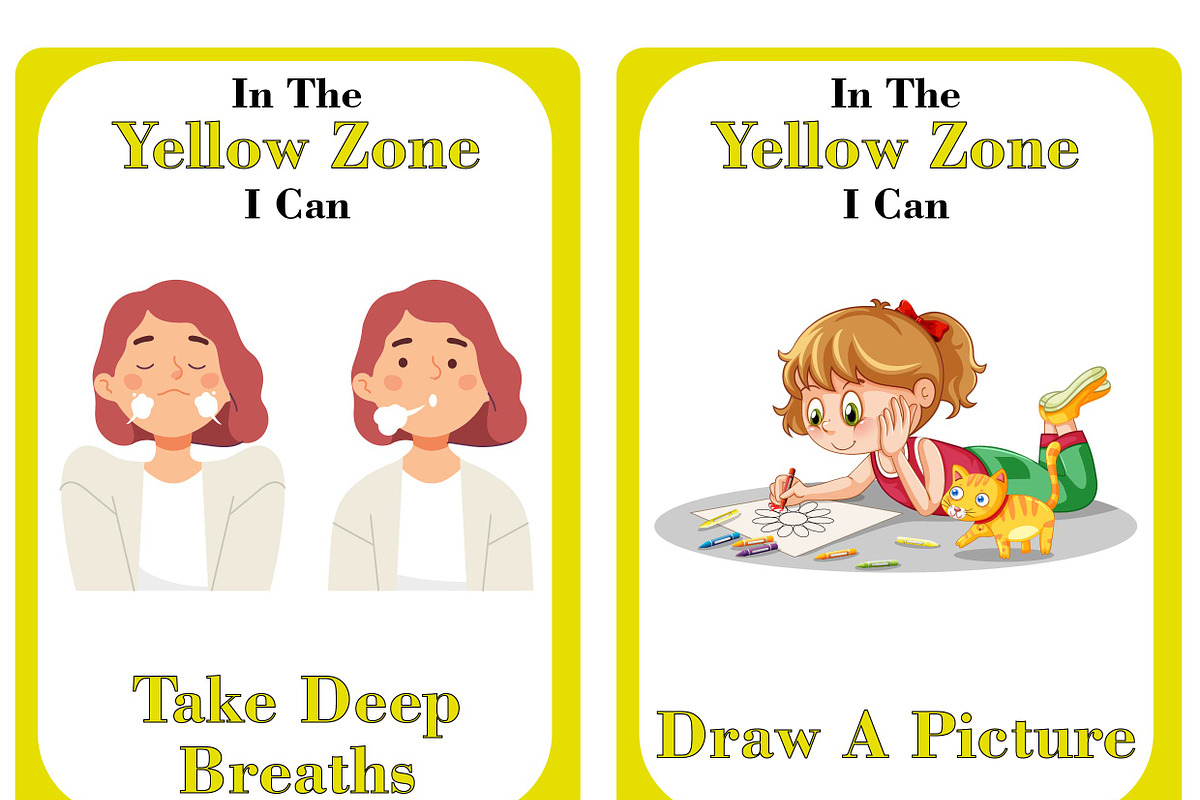 Zones of Regulation Flash Card, an Education Illustration by DigitalsDesigns (Photo 9 of 9)