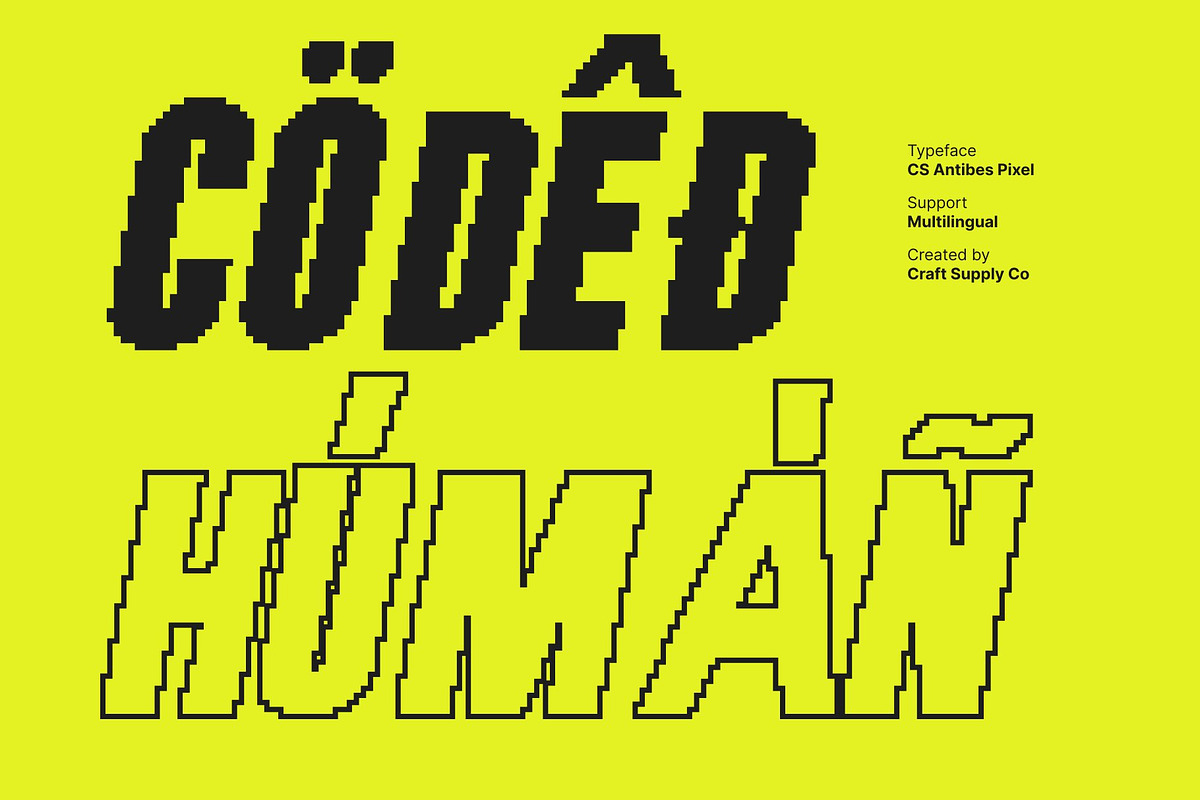 CS Antibes Pixel, a Sans Serif Font by Craft Supply Co. (Photo 6 of 8)