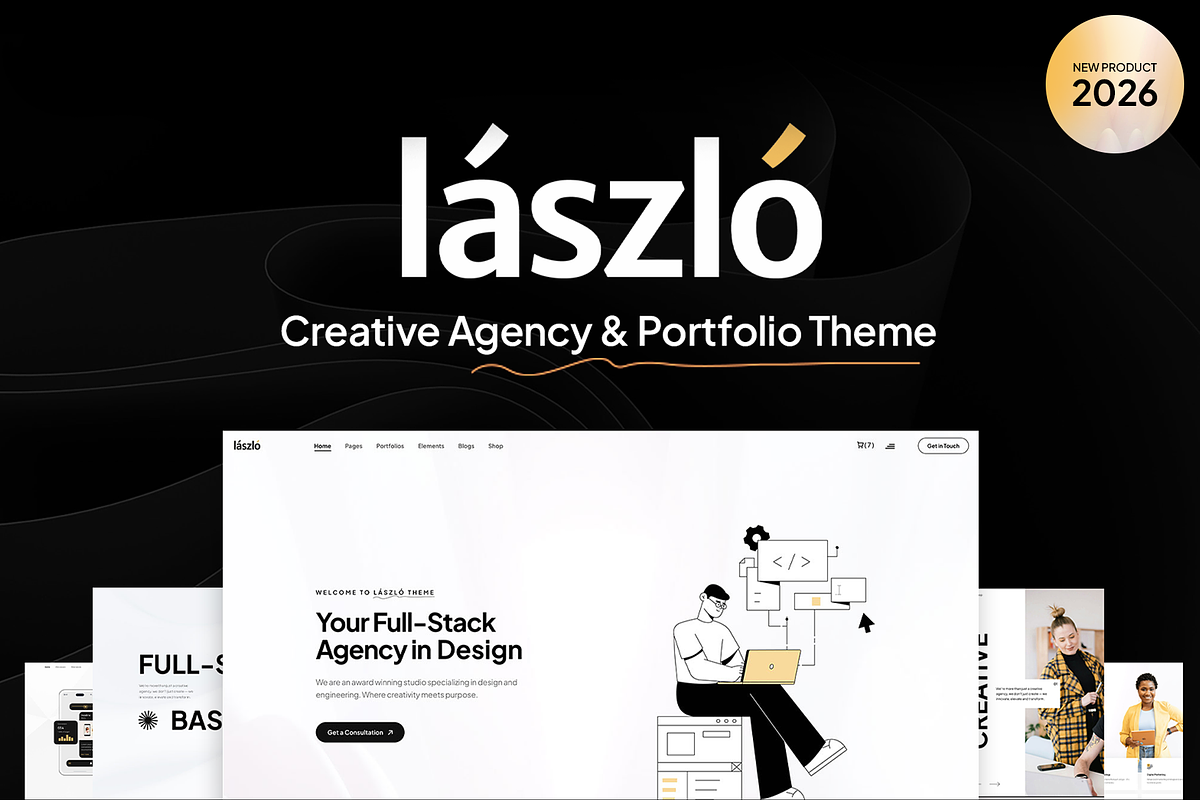 Laszlo - Creative WordPress Theme, a WordPress Template by treethemes (Photo 1 of 4)