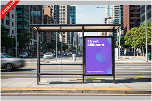 Bus Shelter Advertising Panel Mockup, a Product Mockup by Bruno's Shop