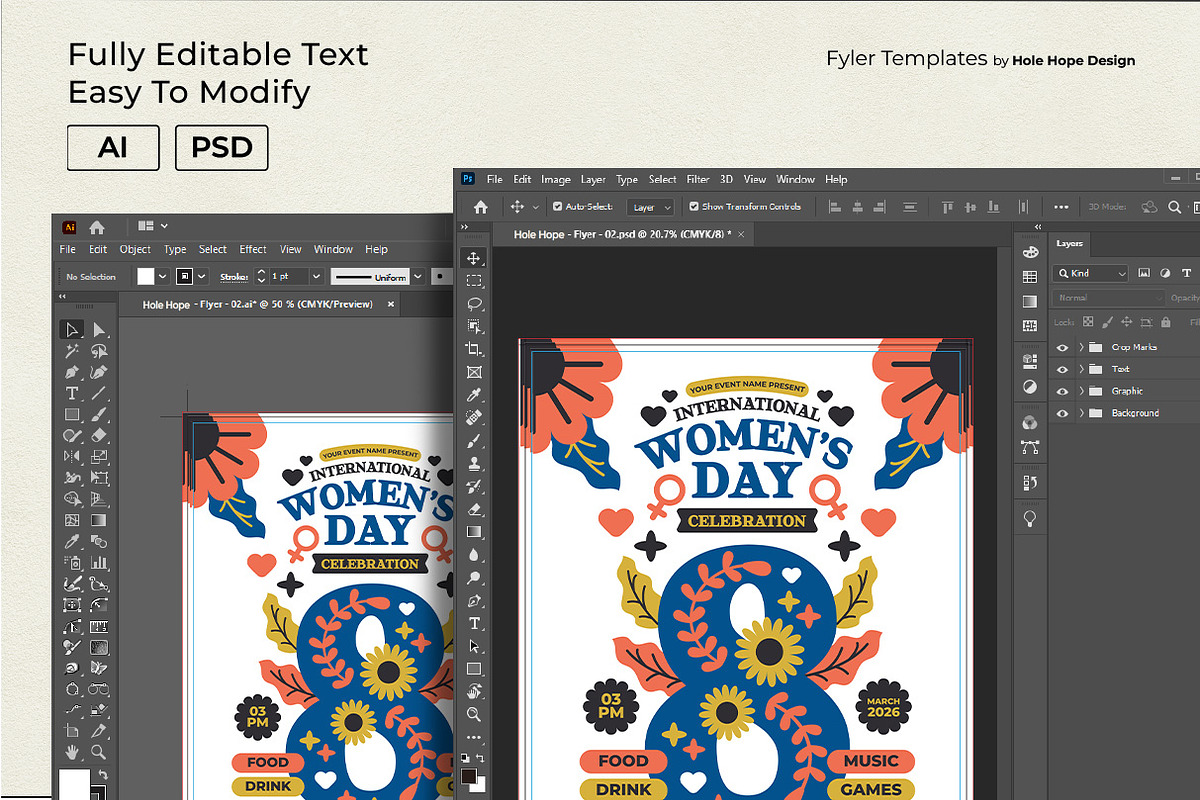 International Women's Day Flyer, a Flyer Template by Hole Hope Design (Photo 4 of 5)