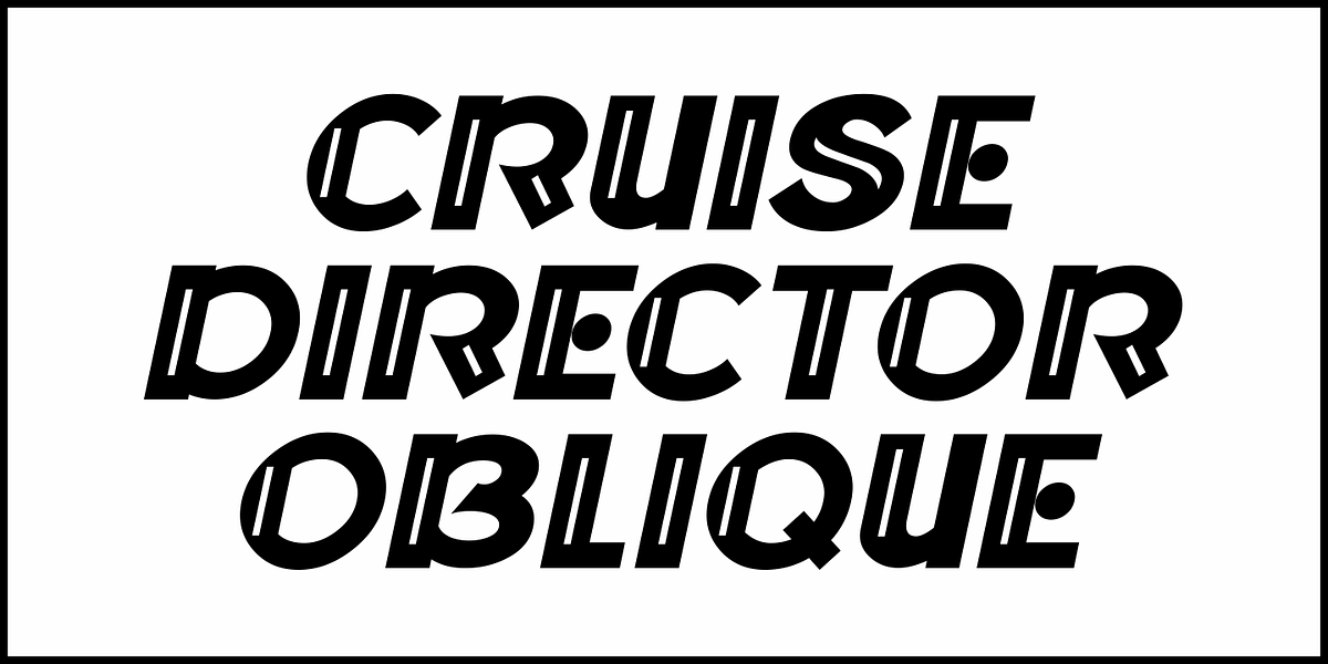 Cruise Director JNL, a Font by Jeff Levine Fonts (Photo 4 of 5)