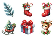 Winter Christmas Sublimation Clipart, an Illustration by DreamArtGraphic (Thumbnail 4 of 4)