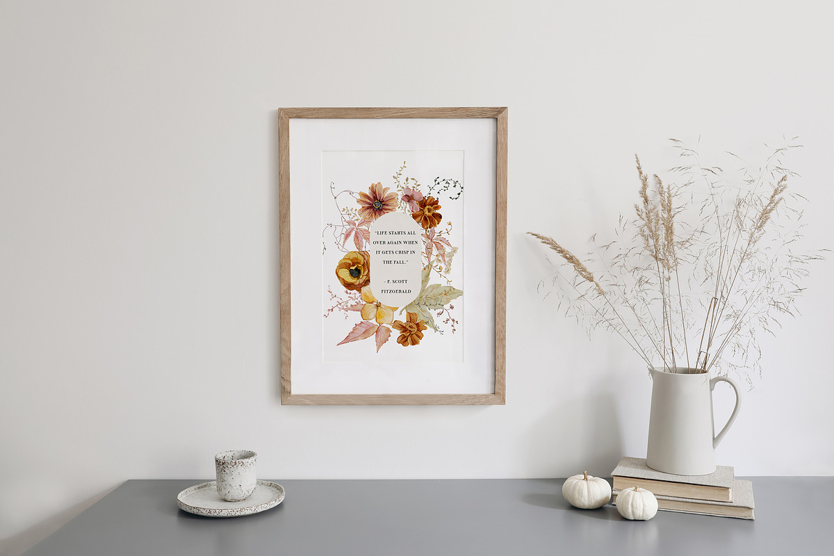 Rustic Fall Watercolor Dried flowers, a Decorative Illustration by SunnyAfternoons (Photo 6 of 14)
