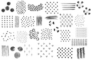 Watercolor pattern Photoshop brushes, a Brush Add-On by Little Bean (Thumbnail 2 of 7)