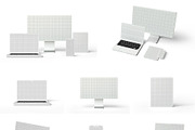 Multi Device Clay Mockup Set, a Print Template by Tahtagraphic (Thumbnail 3 of 10)