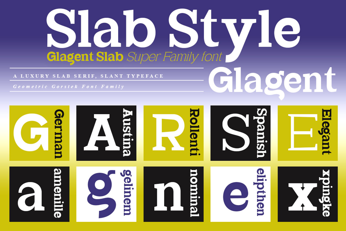 Glagent Slab Super Family 36 Styles, a Slab Serif Font by IM Studio (Photo 10 of 10)