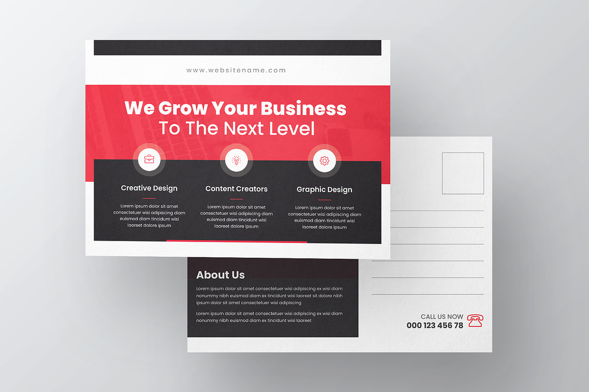 Digital Marketing Agency Postcard, a Stationery Template by Pixelpick (Photo 3 of 3)