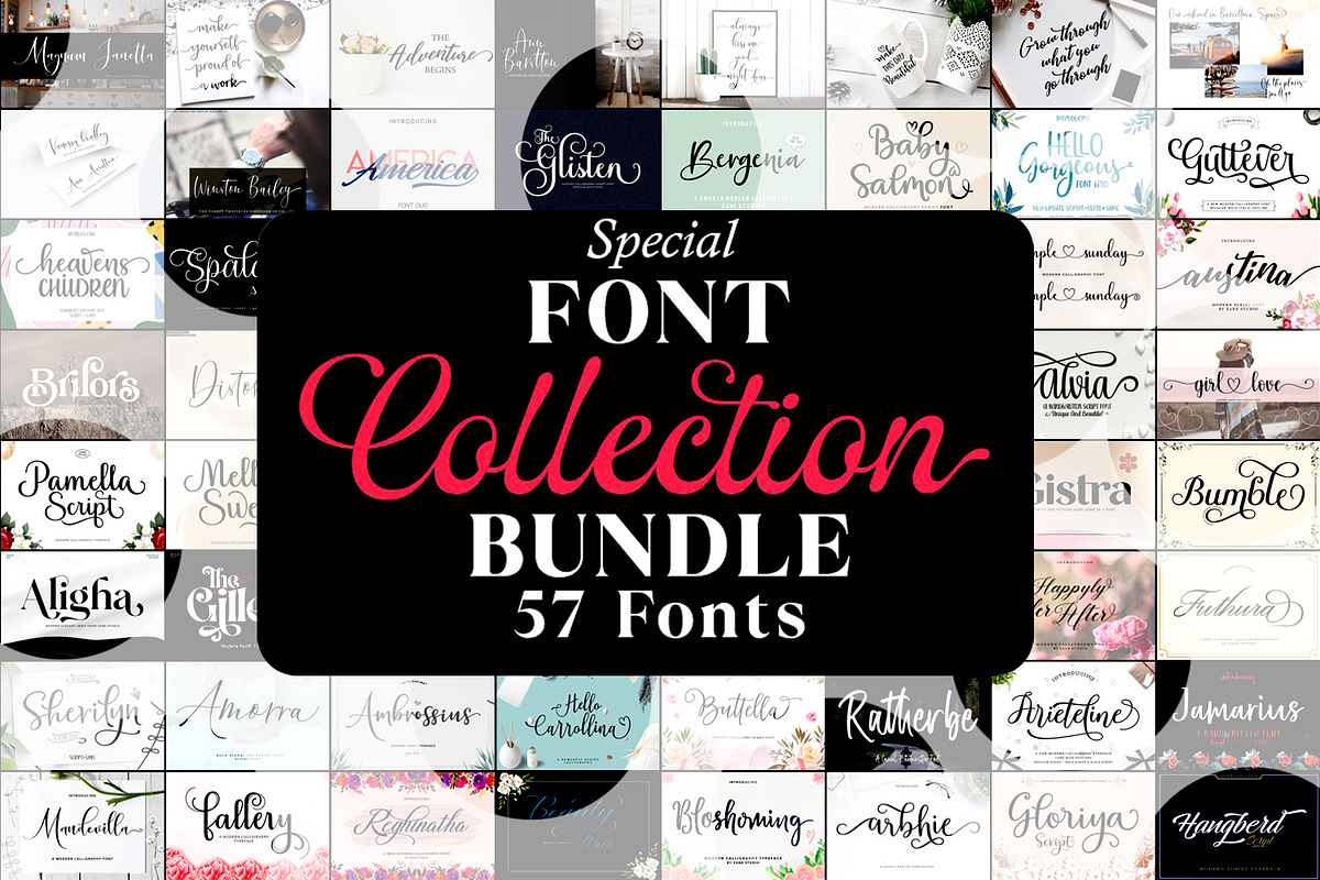 Ultimate Font Collection Bundle, a Script Font by JustArtDigital (Photo 1 of 5)