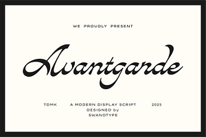 Avandgarde Modern Script