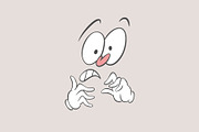 Silly faces, Retro cartoon emotions, an Illustration by Anastasiya Klempach (Thumbnail 2 of 4)