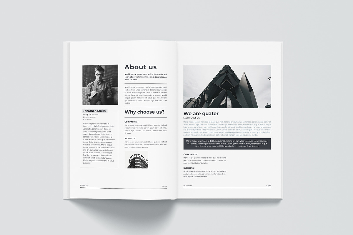 Architecture | Canva, Word & Indd, a Brochure Template by obayes (Photo 9 of 18)