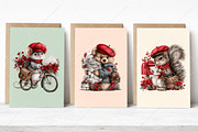 Cute Woodland Postman Animals, a Seasonal Illustration by Canvas Craft (Thumbnail 4 of 10)