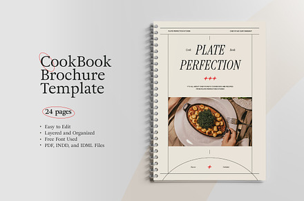 Aesthetic CookBook / Recipe Template, a Magazine Template by TMint Play