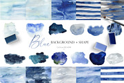 Watercolor Bundle - Blue Collection, an Illustration by Beigetime (Thumbnail 8 of 8)