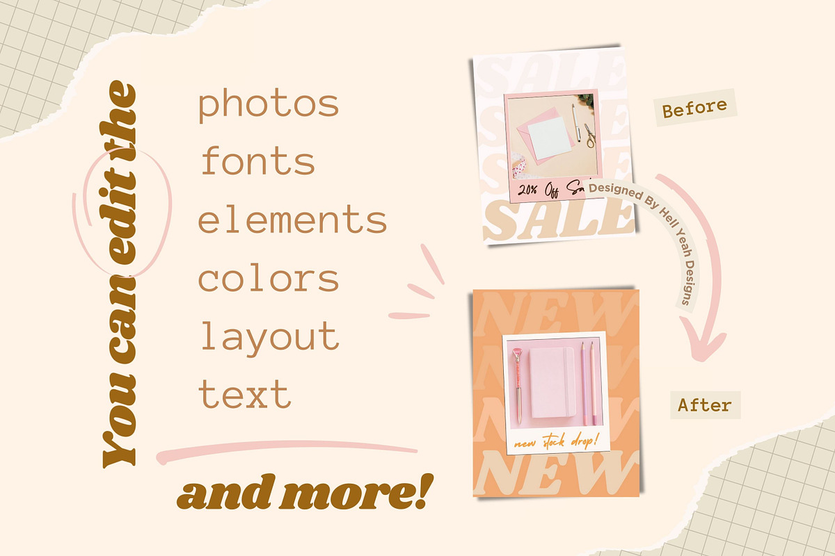 Retro Collage Canva Instagram Posts preview 6