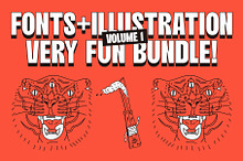 Fonts + Illustration Bundle