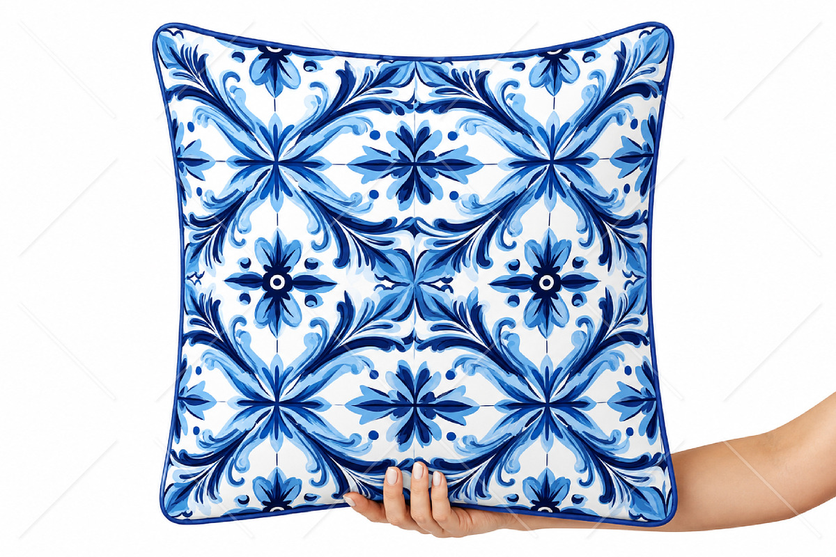 Morocco Blue and White Patterns, a Pattern Graphic by Canvas Craft (Photo 5 of 9)