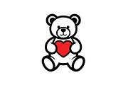 Cute Teddy Bear Love Vector Bundle, an Illustration by Designs_River (Thumbnail 7 of 51)