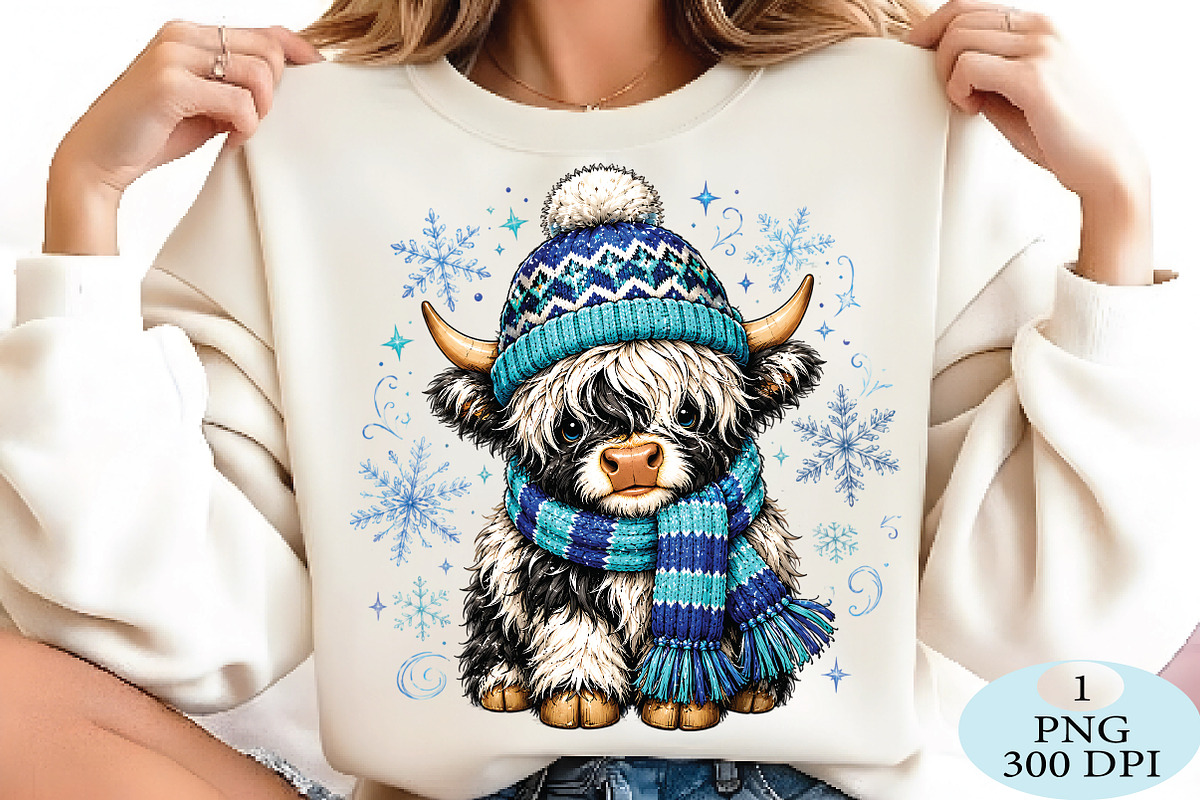 Cute Christmas Cow Png, a Seasonal Illustration by Daily.Designs (Photo 2 of 5)
