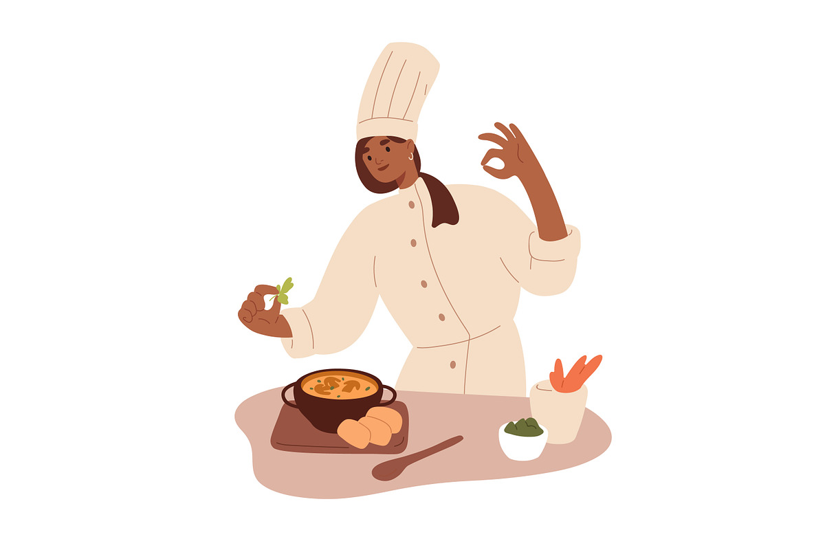 Chefs cooking & decorating food set, a Food Illustration by Good Studio (Photo 7 of 7)