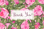 Watercolor Pink Roses, a Decorative Illustration by Color_Brush (Thumbnail 9 of 9)