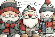 Snowman Ice Cream Sublimation, an Illustration by CreationArt (Thumbnail 1 of 5)