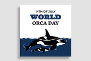 World Orca Day Banner Template, a Social Media Template by nandinigraphics (Thumbnail 3 of 4)