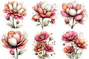 Whimsical Flowers Spring Clipart Bun, an Illustration by DreamPrint404 (Thumbnail 4 of 6)