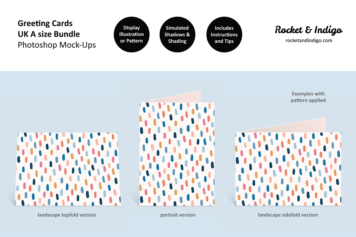 UKA Greeting Card Photoshop Mockups, a Product Mockup by Rocket & Indigo (Photo 2 of 11)