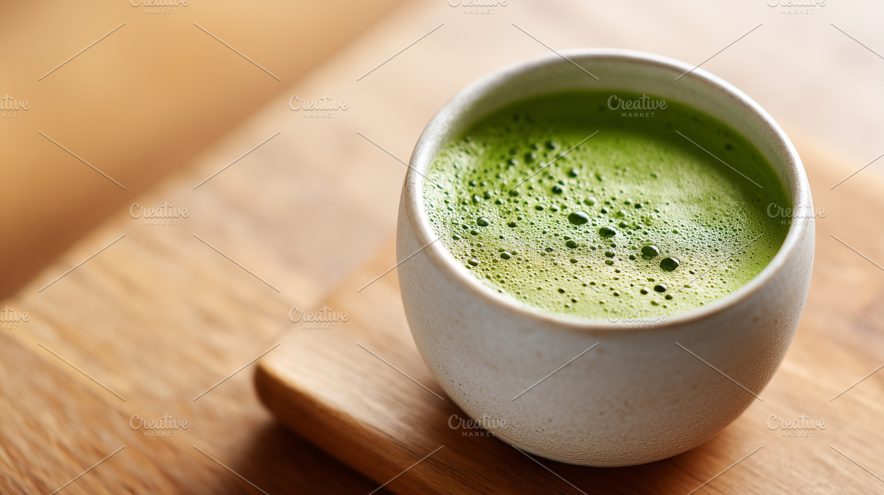 Freshly whisked matcha green tea, a Food & Drink Photo by MistyDay