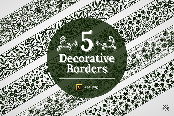 5 Decorative Borders preview 4