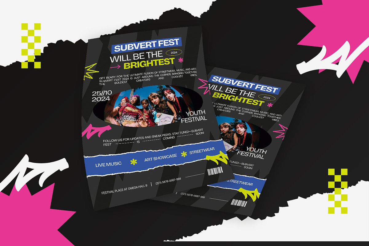 Subvert Fest - Flyer Template, a Flyer Template by StreaksideStd (Photo 3 of 3)