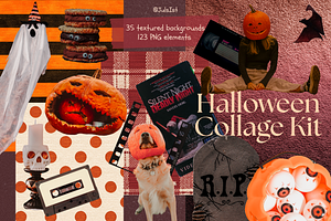 Spooky Halloween Collage Kit, an Object Graphic by JulsIst