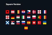 Euro 2024 - Football Icon Flags, a Solid Icon by bvcreates (Thumbnail 3 of 7)