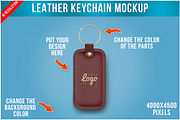 Leather Keychain Mockup PSD, an Advertising Mockup by Bruno's Shop (Thumbnail 1 of 5)