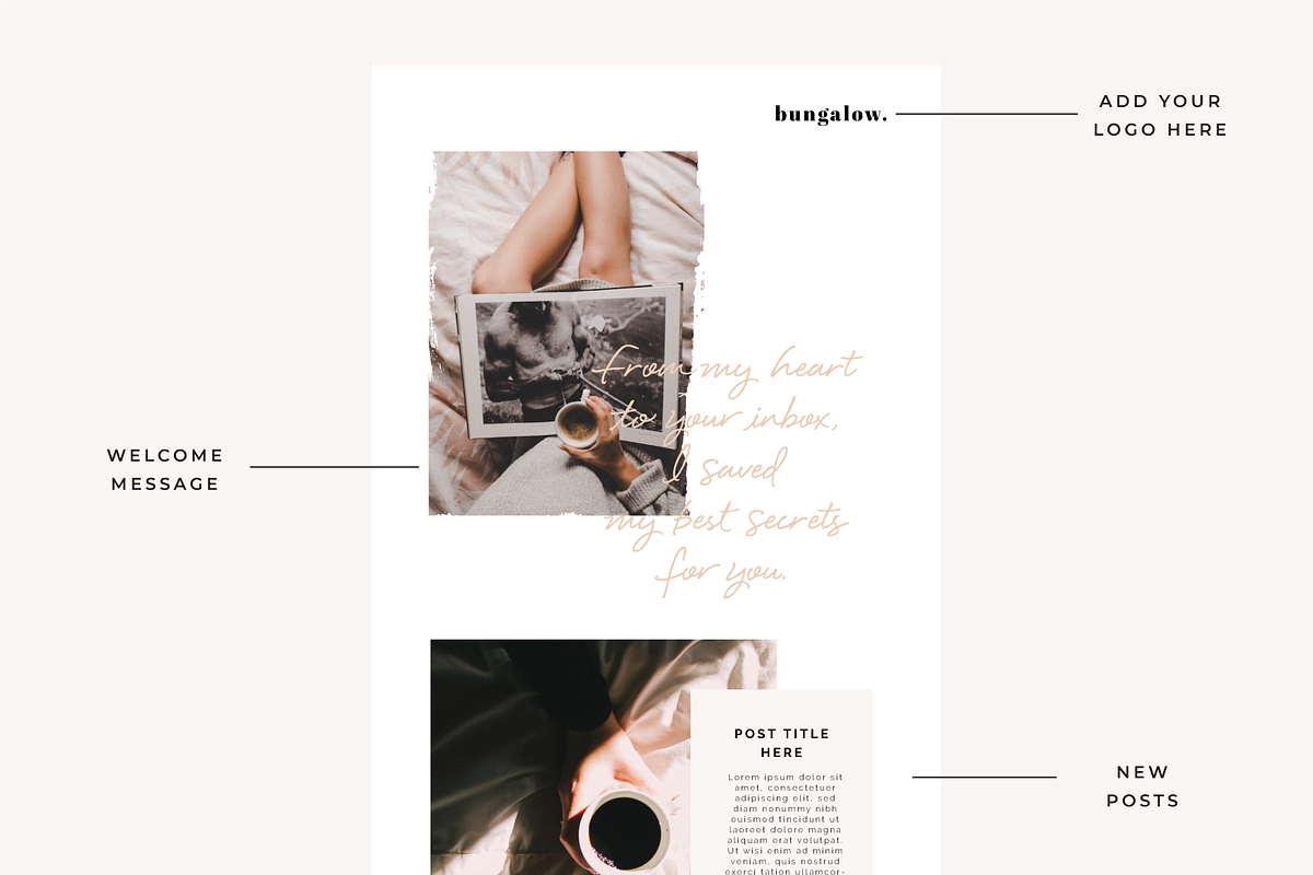 Bungalow Flodesk Email Template, an Email Template by The Blog Stop (Photo 2 of 2)